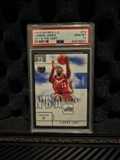 2003 Fleer Skybox L.E. LeBron James Sky's The Limit Rookie Card PSA 10. rookie card picture