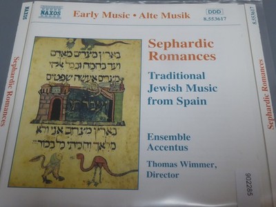 ESSEMBLE ACCENTUS, THOMAS WIMMER sephardic romances - jewish music from spain VG