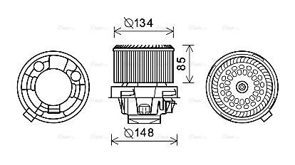 PE8374 AVA Blower FIT PEUGEOT 207 (2006) 1.6 THP