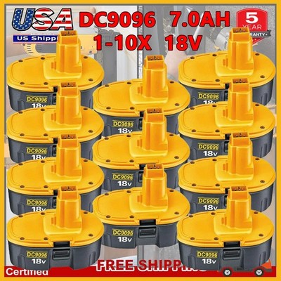 XRP DC9096 DC9098 For Dewalt 18 VOLT 7.0AH Ni-MH Battery DC9099 Replacement 18V