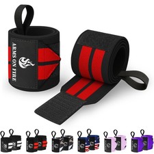 Weightlifting Wrist Wraps with Thumb Loop   18" HeavyDuty Support for