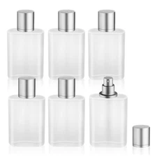 Refillable Perfume Bottles,6 Pack 1.7 oz Glass Fine Mist Spray Bottle,Empty T...