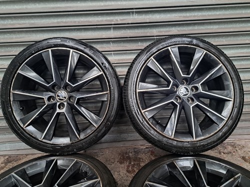 SKODA RAPID 2017 205/45R17" INCH SET OF ALLOY WHEELS WITH TYRES 7JX17 5JJ601025 - Picture 4 of 17