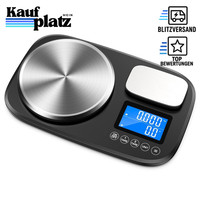 KüChenwaage Digital 10Kg/1G 1Kg/0,1G Mit Tara Funktion 7 Einheiten Backen Kochen