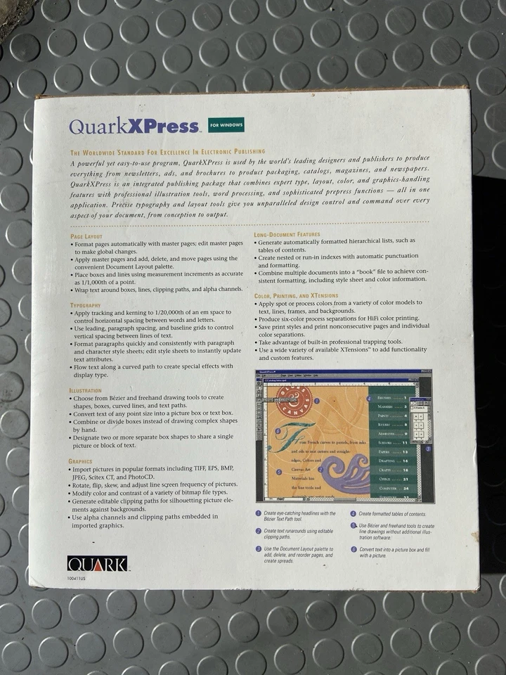 Vintage QuarkXpress 4.04 for Windows (Manual, CD, floppy & Original Box - Image 2 of 4