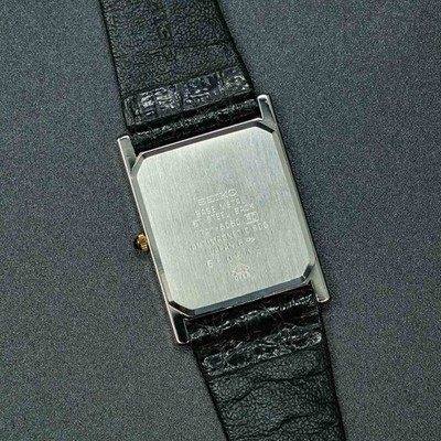 Vintage 1987 [MINT] SEIKO Dolce 7741-5050 White Square Tank New