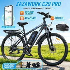 29 Zoll Herren E-bike 48V 20Ah Elektrofahrrad 50KM/H E-Mountainbike 21 …