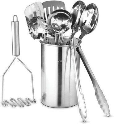 10-Piece Stainless Steel Kitchen Tool Set - Effortless Cooking & Baking