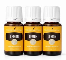 Young Living Lemon Essential Oil 15ml  100 Pure  3 Bottles  Free Shipping