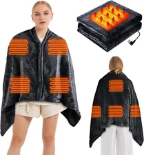 Heated Blanket Throw Blanket, 5V Outdoor Portable Electric Blanket Pad with USB 