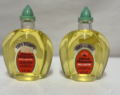 THREE FLOWERS TRES FLORES  BRILLIANTINE BOTTLE WARNER LAMBERT  VINT. AUTHENTIC