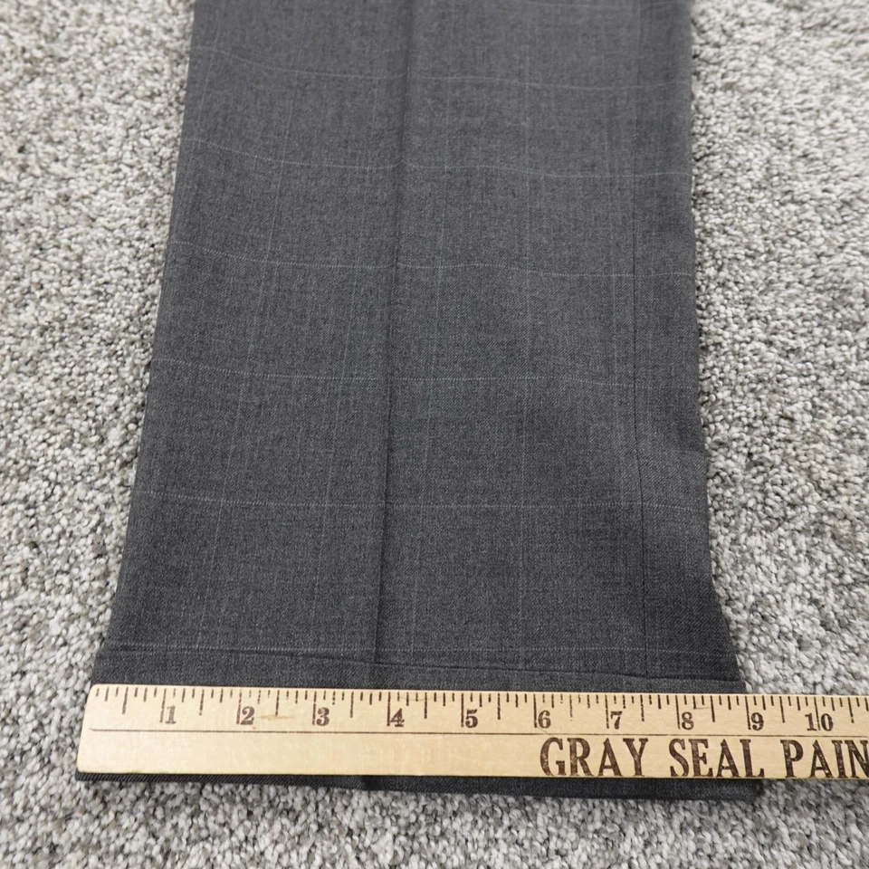 Pantalones Jos A Bank Para Hombres 37X32 Gris Lana Pantalones Vestido Pantalones Plisados Puños Trabajo Foto 2 de 4