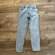 Women’s Zara Distressed Hems Cotton Straight Leg Jeans