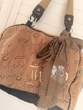Juicy Couture Womens Handbag Vintage Brown Pa...
