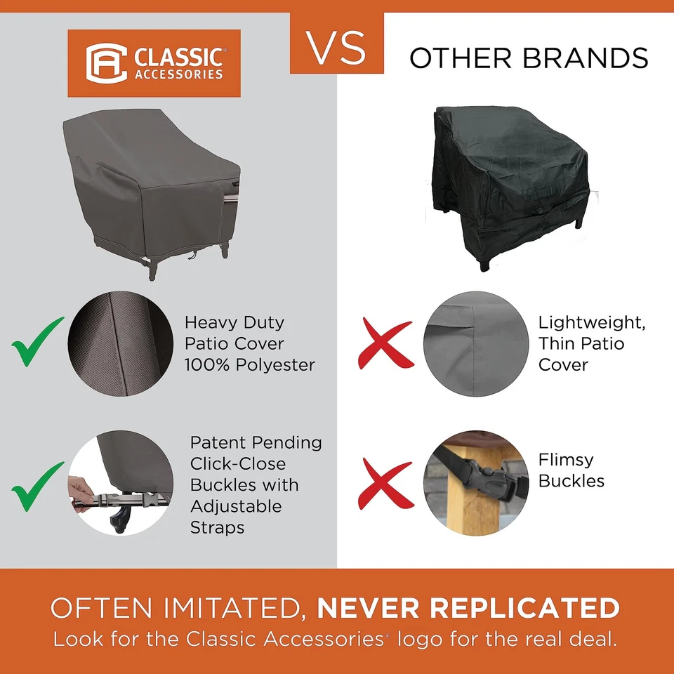 Accesorios Clásicos Rávena Resistente al Agua 58 Pulgadas Patio Sofá/Cubierta Loveseat... Foto 2 de 4