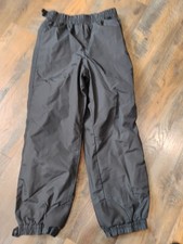 Columbia Rain Pants Youth Medium 10/12 Black Elastic Waist Hiking Outdoors