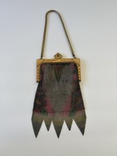 Vintage Art Deco 1920s 30s Pink Whiting  Davis Chainmail Mesh Flapper Purse