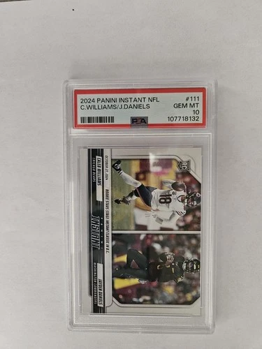Panini 2024 Instant NFL Caleb Williams Jayden Daniels #111 Rookie /2712 PSA 10