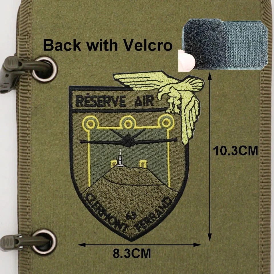 Patch militaire Réserve Air Clermont-Ferrand armée française brodé 10cm hook - Photo 2/3