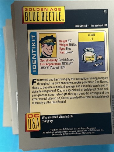 1991 DC Comics Impel Series 1 Cards Complete Base Set 1-180 (NM) - 1 set only - Picture 8 of 12