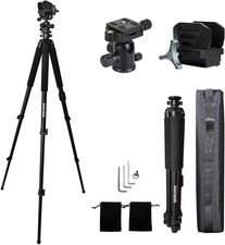 Rifle Tripod Shooting Rest, 61 Aluminum Hunting Tripod for Rifles with 360 Bal