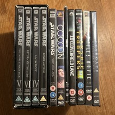 Sci-Fi DVD Bundle x12 Films Star Wars 1-6/Cocoon/stargate/Timecop/x-files Movie