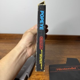 Popeye Nintendo Entertainment System 5 Screw Complete Black Box Hangtab CIB NES