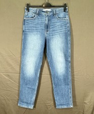 HOLLISTER Ultra High-Rise Mom DISTRESSED DENIM Tapered Leg CASUAL Blue Jeans 10R