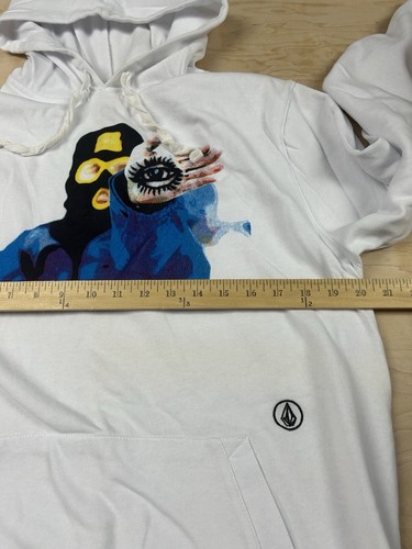Volcom Snowboarding x Jamie Lynn Collectable Pullover White Sweatshirt - Size L - Picture 5 of 7