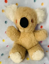 Vintage Koala Bear 80/90s Animal Toys Plus Plush Stuffed Animal 7.5” Red Eyes