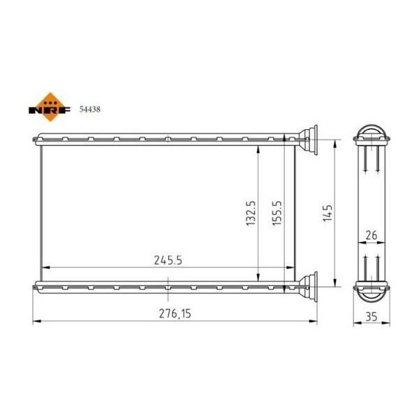 NRF 54438 WäRmetauscher Heizung HeizungsküHler Innenraumheizung Fahrzeugheizung-image