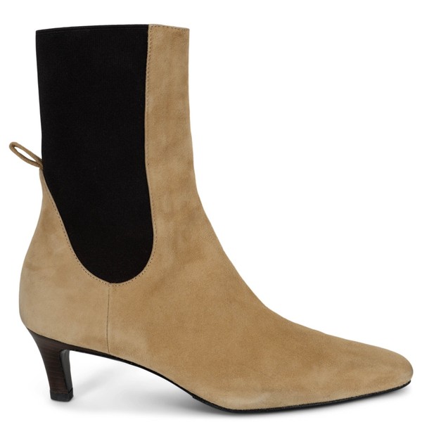 71541 Auth Toteme Beige Wildleder 2022 THE MID HEEL Stiefeletten Schuhe 39