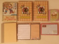 Lot of Mary Engelbreit 3 Journals, 2 Books, Menu List pad, and Recipe Cards