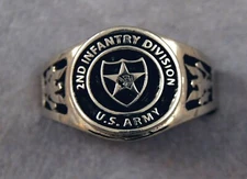 2nd Infantry Division ring 2d ID Unit Sleeve Insignia SECOND TO NONE