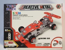 Tex Blox Stem Creative Metal Racing Car Kit 62 Pieces