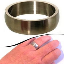 Anello in acciaio inox da uomo donna fedina fede liscia mignolo pollice argento