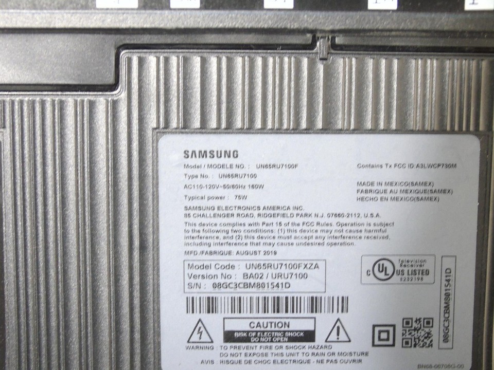 Samsung UN65RU7100FXZA 65" 4K UHD TV Speakers Speaker Set L + R BN96