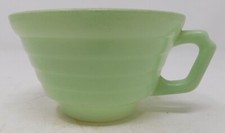 Hazel Atlas Coffee Cup Moderntone Platonite Pastel Green A24 4" Diam. x 2.5" Hi
