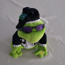 Vtg Gemmy Frogz Rock It Rap Ribbit Hip Hop Plush Frog not working display piece