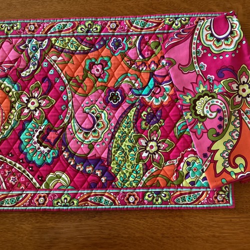 Vera Bradley Pikowane różowe wiry Podkładka i serwetka! Fabrycznie nowy!