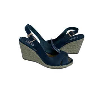 dune peep toe wedges