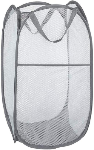 Larpur Popup Mesh Laundry Basket, Collapsible Laundry Hamper Portable Clothes Wa - Picture 10 of 12