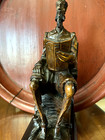 PAIR CARVED WOOD DON QUIXOTE PANCHO SANZA BOOKENDS — photo 3