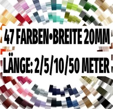 Gurtband 20mm (2cm) 2/5/10/50m Taschenband Hu...