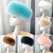 Women Russian Fluffy Faux Fur Hat ladies Winter Ear Flap Headband Ski Cap Warm