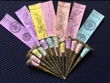 5 100% Natural Henna 20-23g Cone Handmade Mehndi Henna Tattoo (5 Tip sample Set)