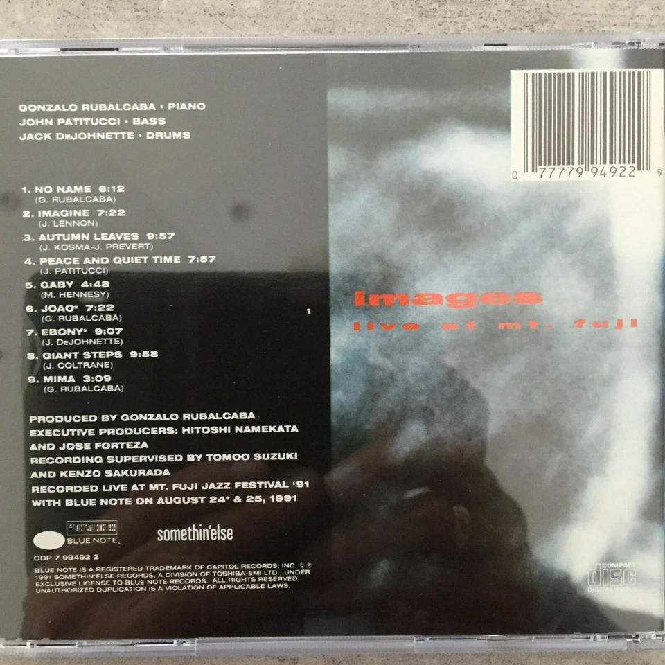 GONZALO RUBALCABA: images - live (US CD Blue Note CDP 7 99492-2 / neu) - Bild 2 von 3