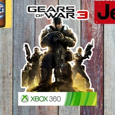 Gears of War 3 Metal Wall Sign Xbox 360 Retro Gaming Decor 16" Man Cave Decor