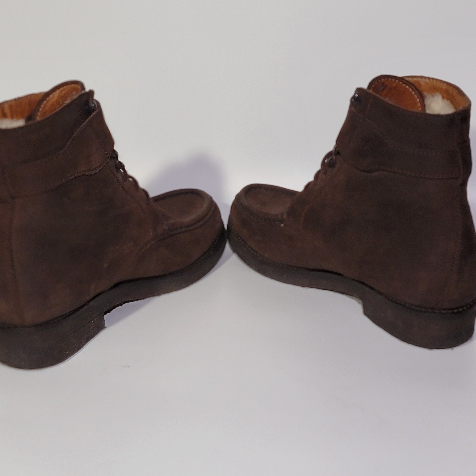 SAOLA Gucci stivaletti mocassini marrone suola crepe taglia 35 36 euro donna foderati pelliccia 5 US