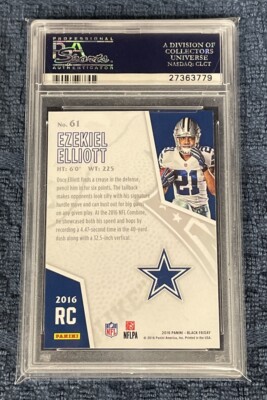 2016 Panini Black Friday Ezekiel Elliott Football 243/499 RC 2016 Panini Black Friday Ezekiel Elliott Football 243/499 RC